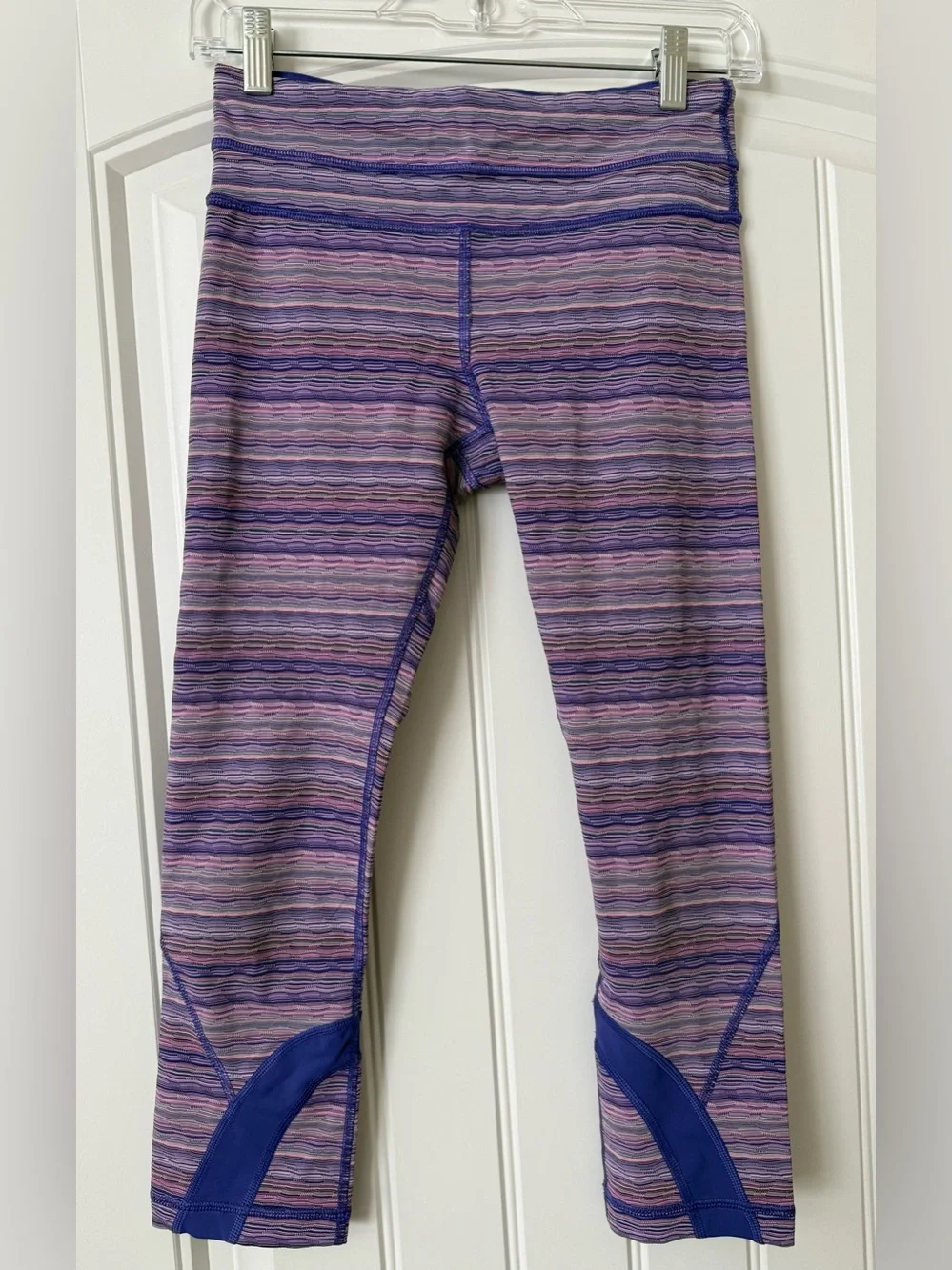 Archival Lululemon Run Inspire Crop II Luxtreme Purple Pink Space Dye Size 4